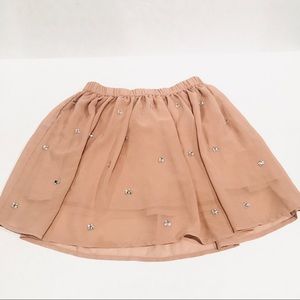 happening in the present blush rhinestone skirt sm
